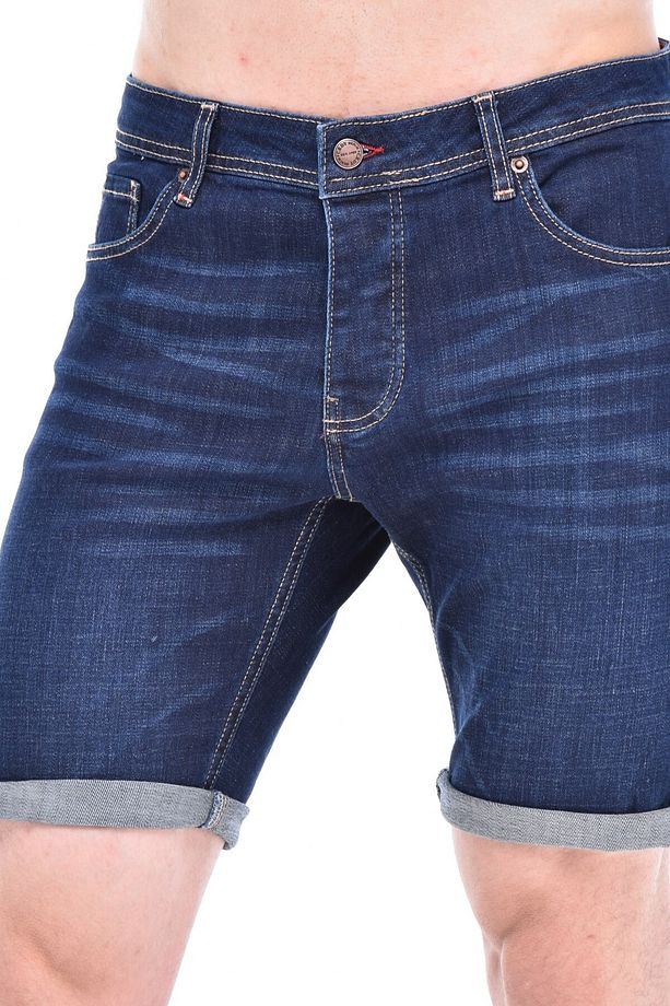 Erkek Kot Şort Slim Fit Jean Şort - C342 - 6