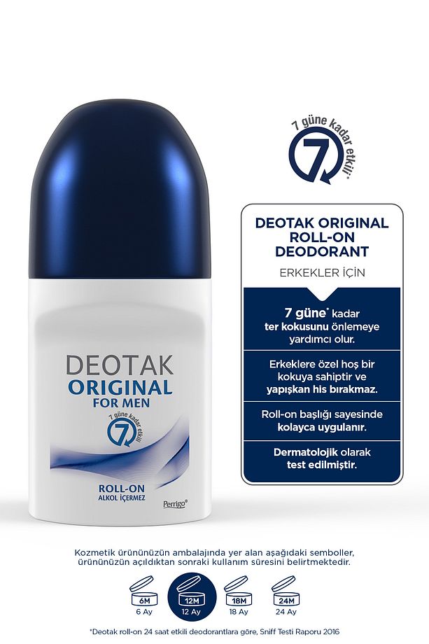 Original Erkek 7 Güne Kadar Etkili Roll-On Deodorant 35 ml x 4 adet - 2