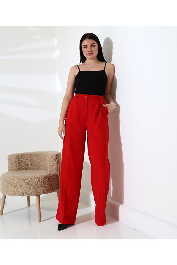 Bol Paça Model Kumas Pantolon - 1