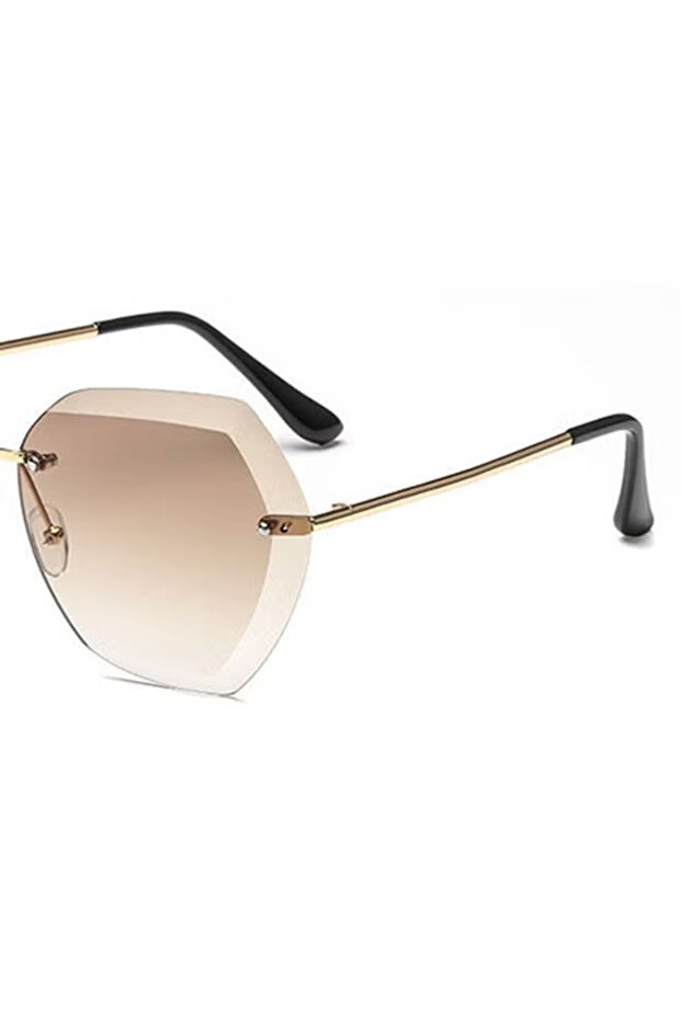 Polygonal Irregular Large Frame Sunglasses - 8