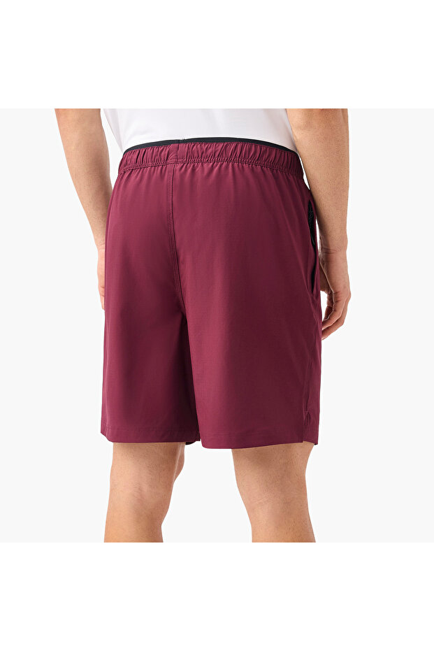 شورت سادة مع رباط للإغلاق وجيوب - 3