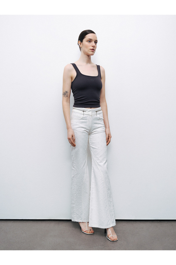 Baskı Detaylı Crop Top - 3