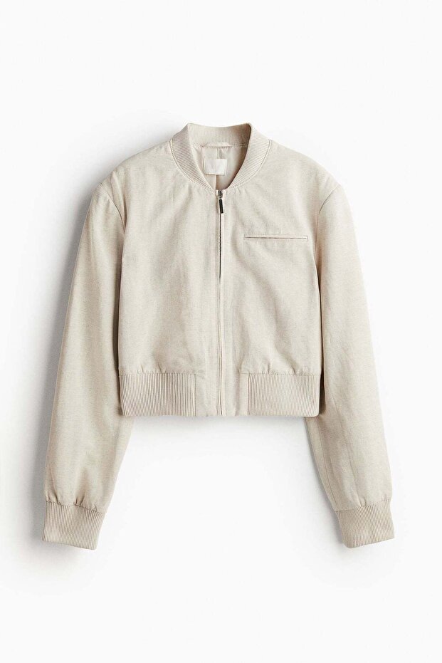 Cropped bomber jacket