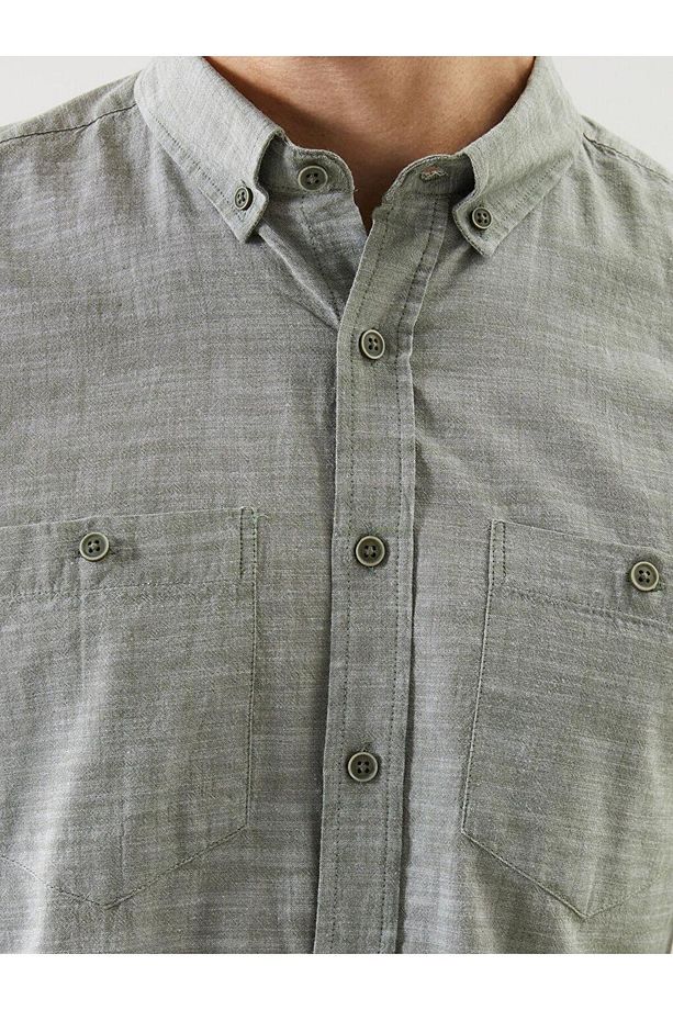 LCWAIKIKI Classic Regular Fit Kısa Kollu Poplin Erkek Gömlek - 3