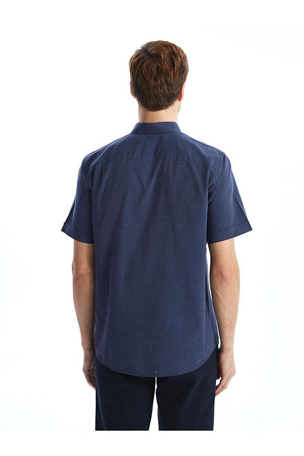 LCWAIKIKI Classic Regular Fit Kısa Kollu Poplin Erkek Gömlek - 4