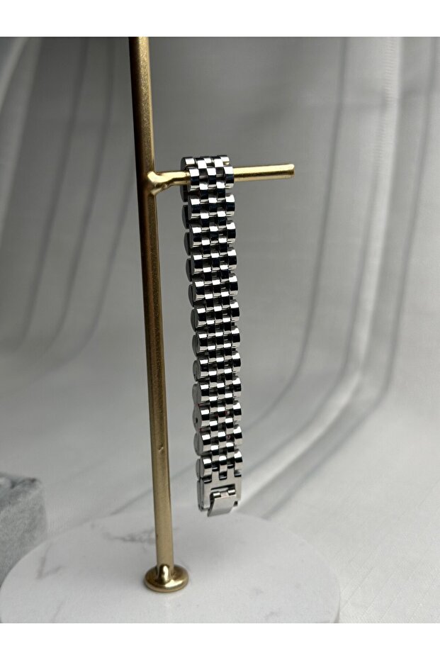 Çelik Gümüş Kordon Bileklik - 3