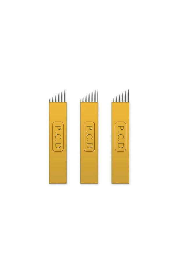 P.c.d Microblading Kalıcı Makyaj 12 Pin Sarı 5 Adet Kaş Dövme Iğne Mikroblading - 6