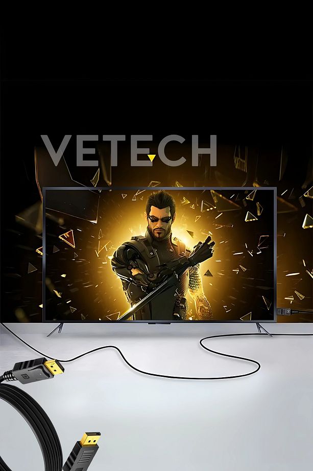 Display Port Kablo 1.5mt Oyuncu Bilgisayarı İçin Dp to Dp 4K HD 144Hz - 165Hz Monitör Kablo - 3