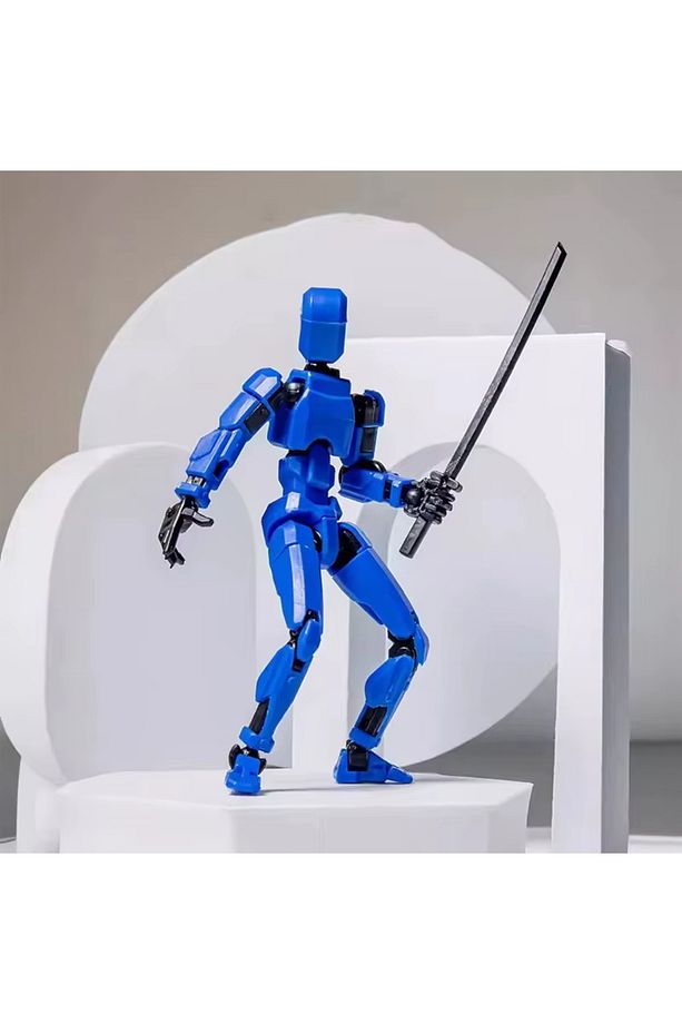 Çok Eklemli Hareketli Shapeshift Robot Yap Boz Kukla Aksiyon Figürleri Oyuncak MAVİ Renk - 1