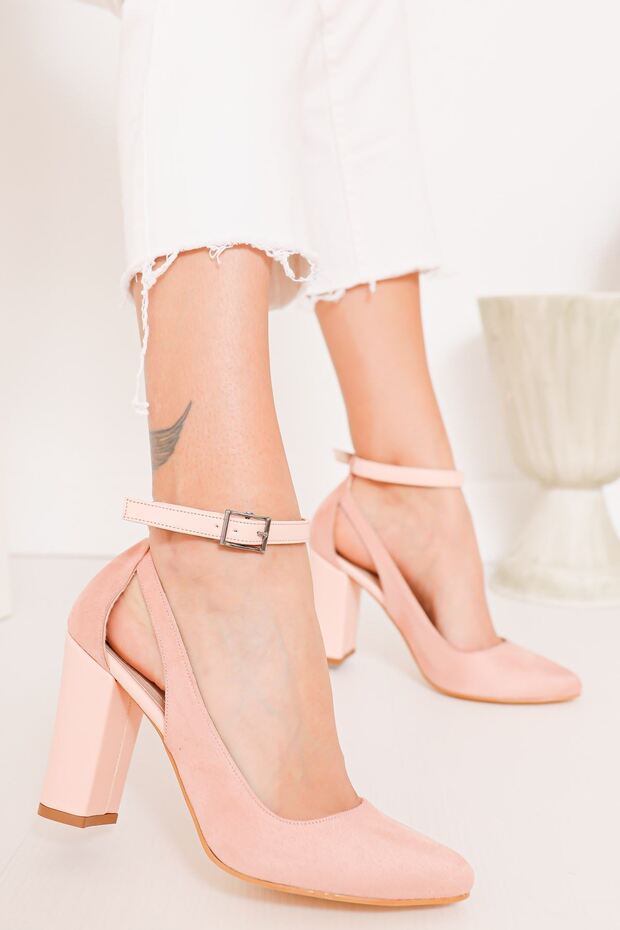 Lillian Heeled Powder Suede Shoes