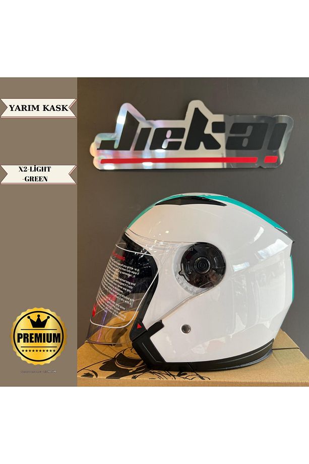 JİEKAİ YARIM KASK X-2 GÜNEŞ VİZÖRLÜ - 1