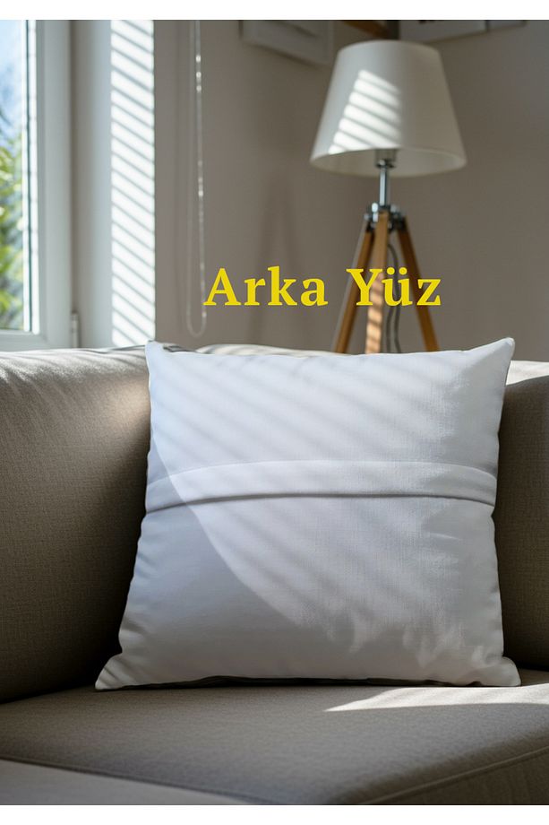 Punch Nakış Desen Dijital Baskılı Sarı Turuncu Sonbahar Temalı 2li Kırlent Kılıfı - 7