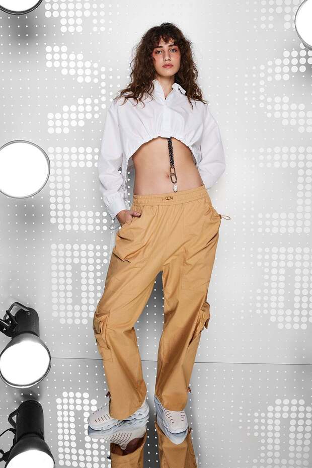 Women's Beige Trousers 15464