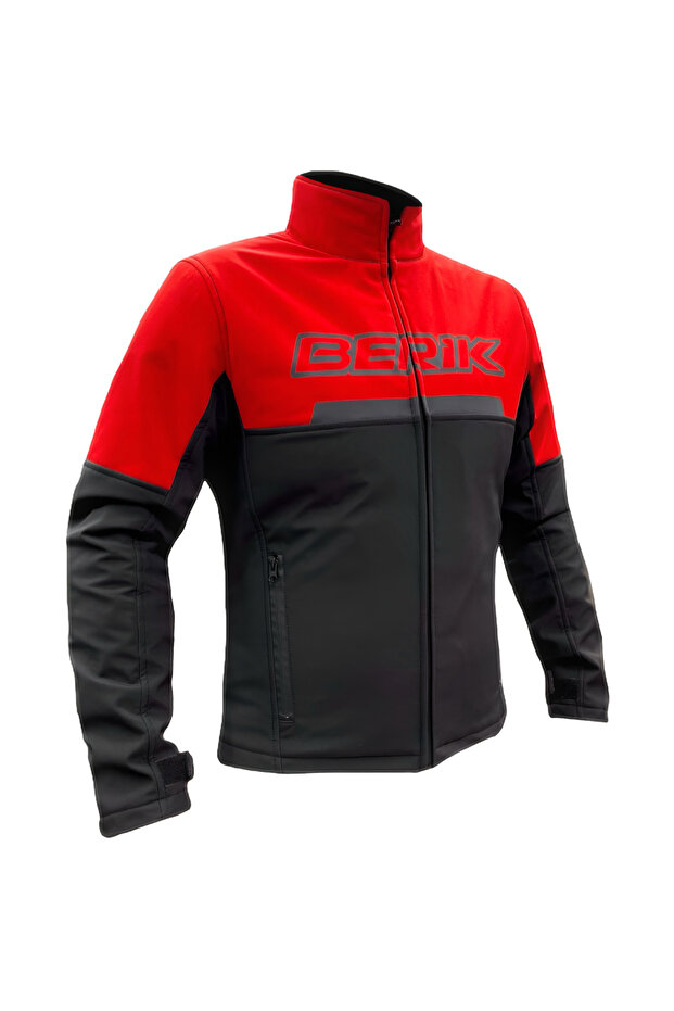 Berik Peace Plus Protected Softshell Motorcycle Jacket Red