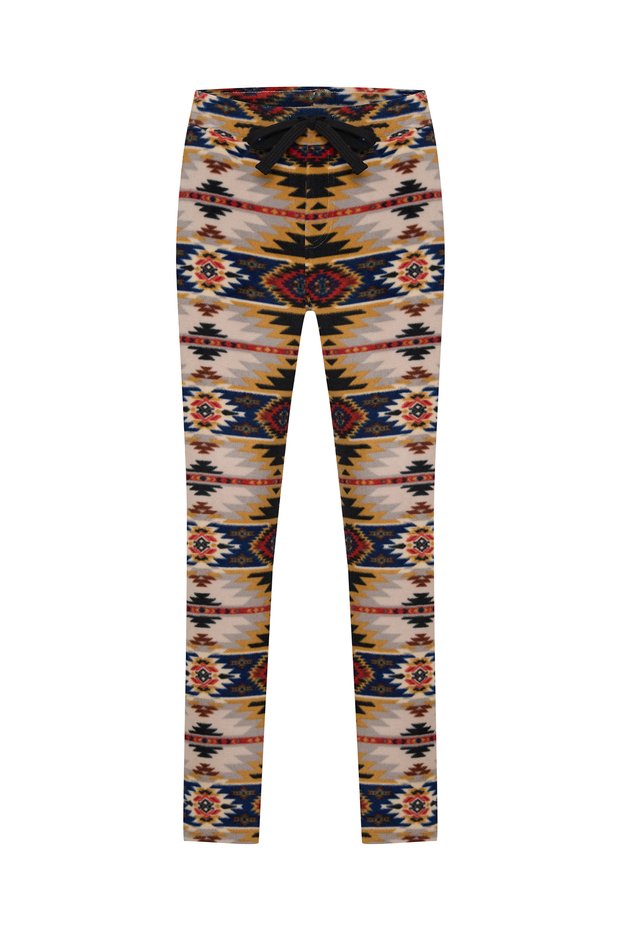 Patterned Fleece Pajama Bottoms