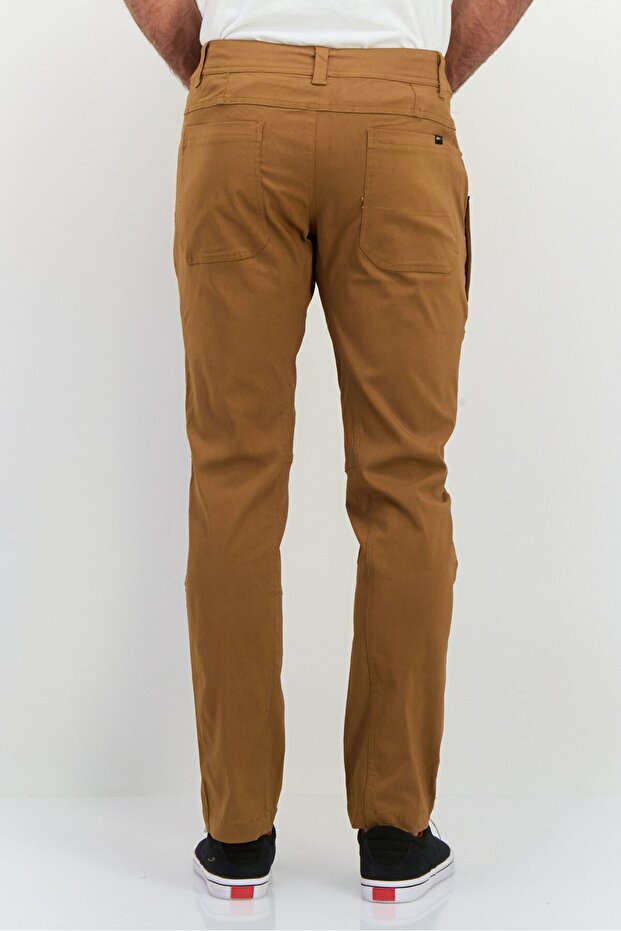 بنطال تشينو سادة بقصّة عادية للرجال، بني - 3