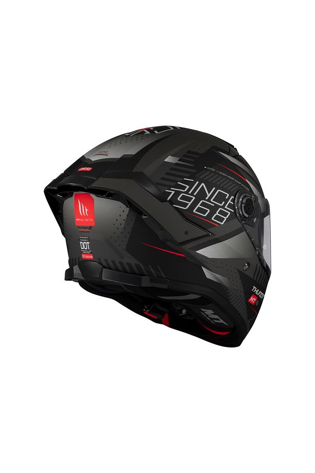 KASK MT THUNDER 4 SV LUMİNENCE D1 MAT GRİ/SİYAH - 3