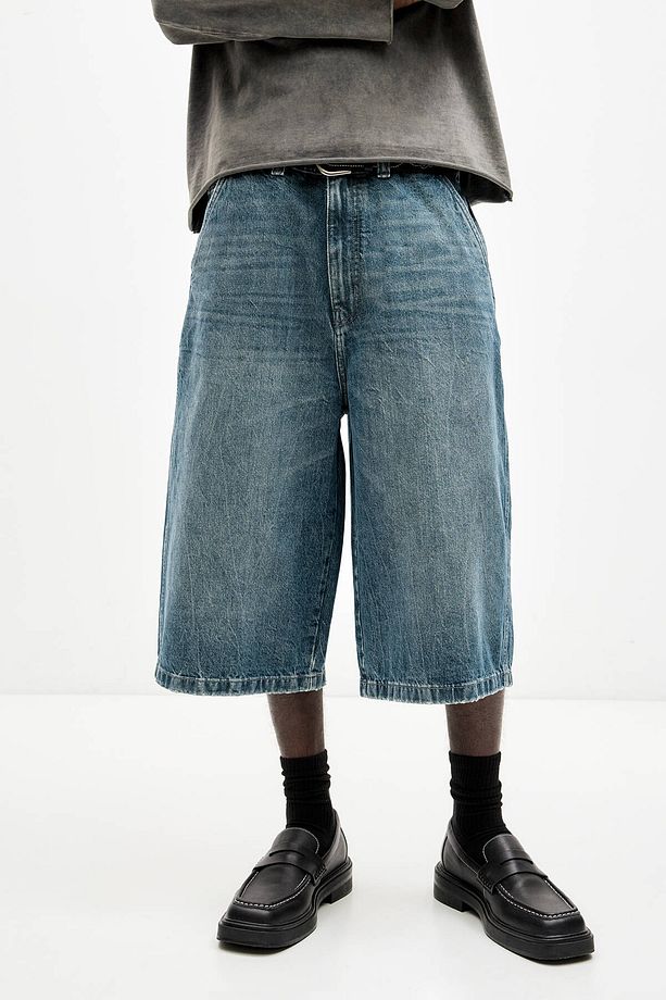 Süper baggy jean şort - 4