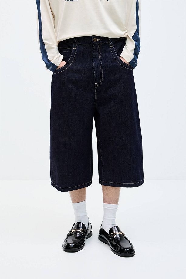 Super baggy STWD denim bermuda şort - 3