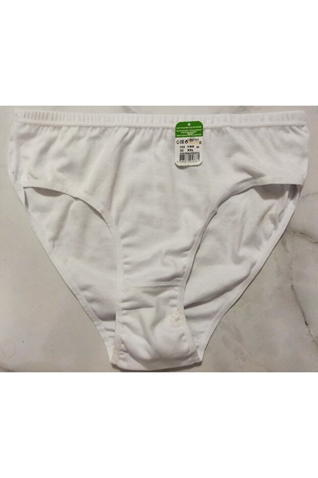 3-Pack White Ribbed Cotton Bato Waist Panties 160