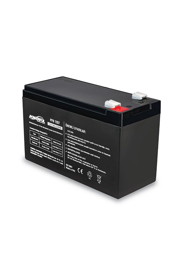 PFB-1207 12V 7AH 20HR BAKIMSIZ KURU TİP AKÜ - 2