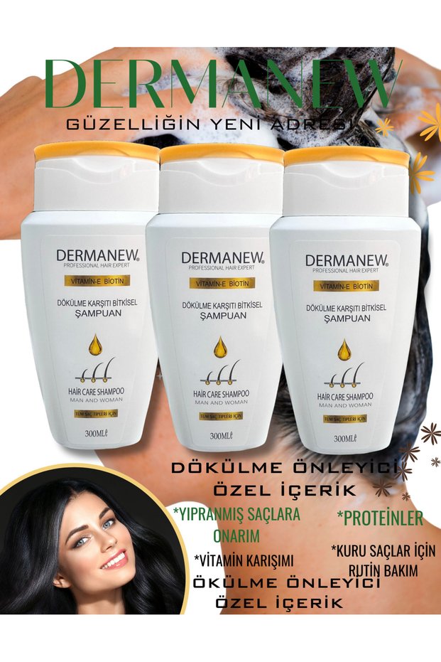 Dermanew Anti-Hair Loss Shampoo for Women and Men with Special Ingredients