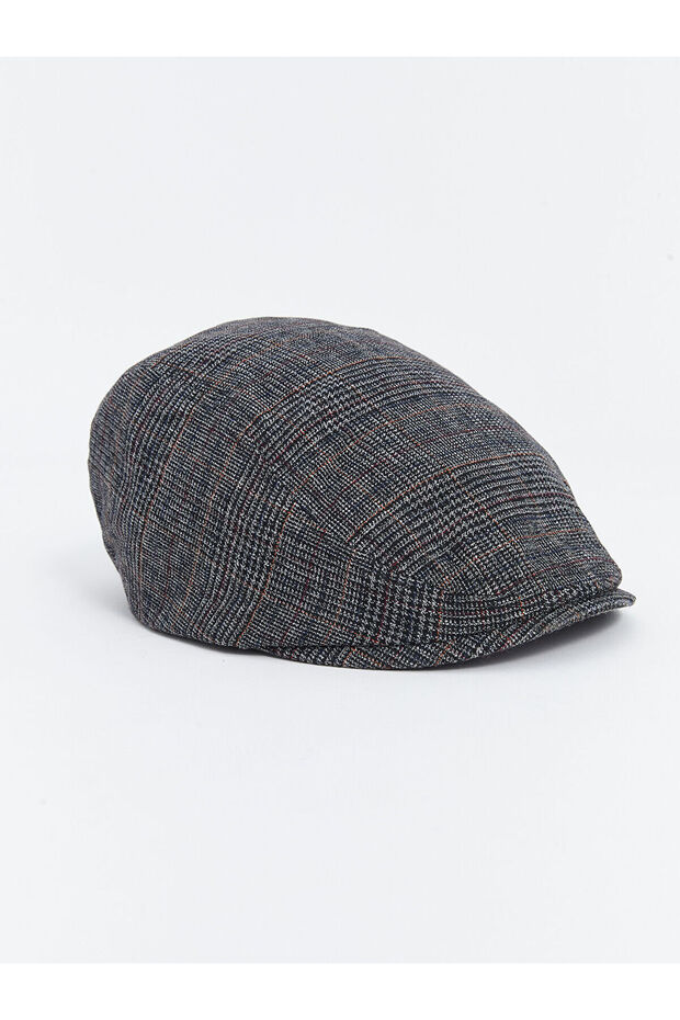 Peak New Season Plaid Patterned Men's Cap Hat