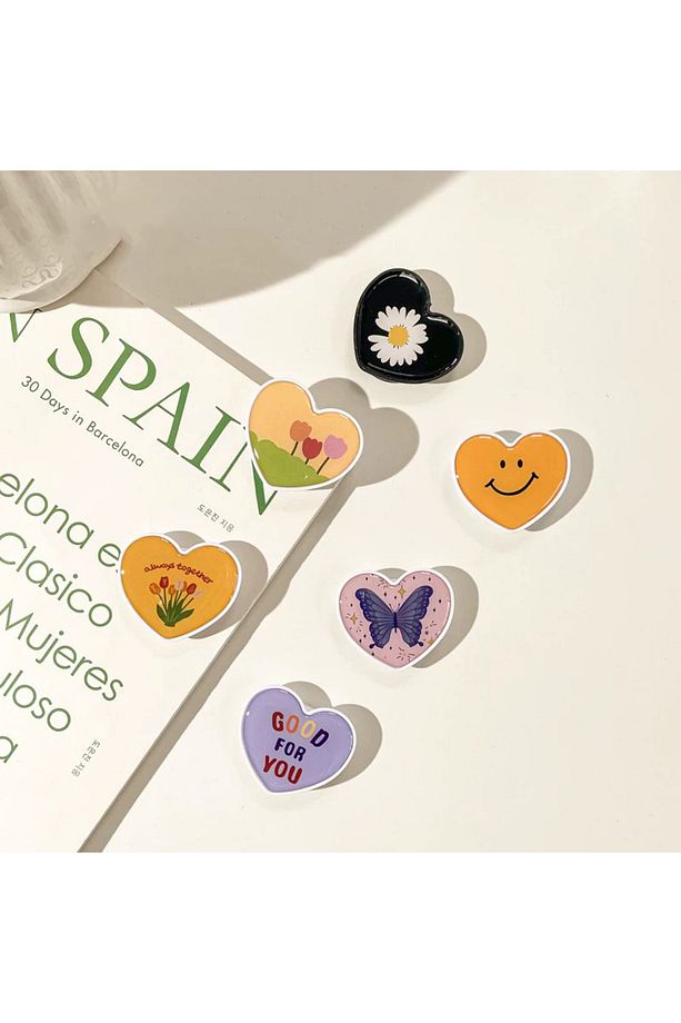 Popsocket Sevimli Desenler Telefon Tutacağı Sert Yüzey Yapışkanlı Parmak Tutucu - 5