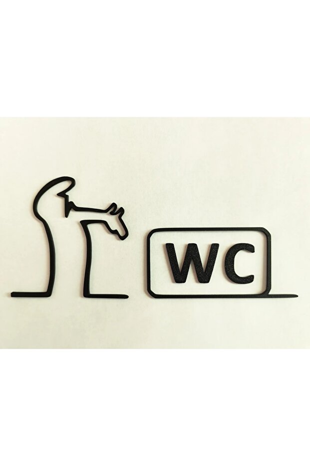 WC yazısı duvar dekoru - 1