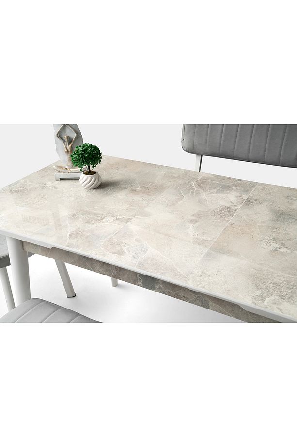 Kelebek Tekno Rambla Desen Highgloss Açılır 120X70 Masa (Açılımış Ölçüsü 150X70) - 4