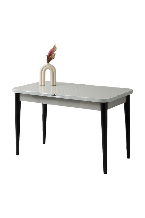 Kelebek Kütük Açık Gri Renk Highgloss Açılır 120X70 Masa (Açılımış Ölçüsü 150X70) - 1