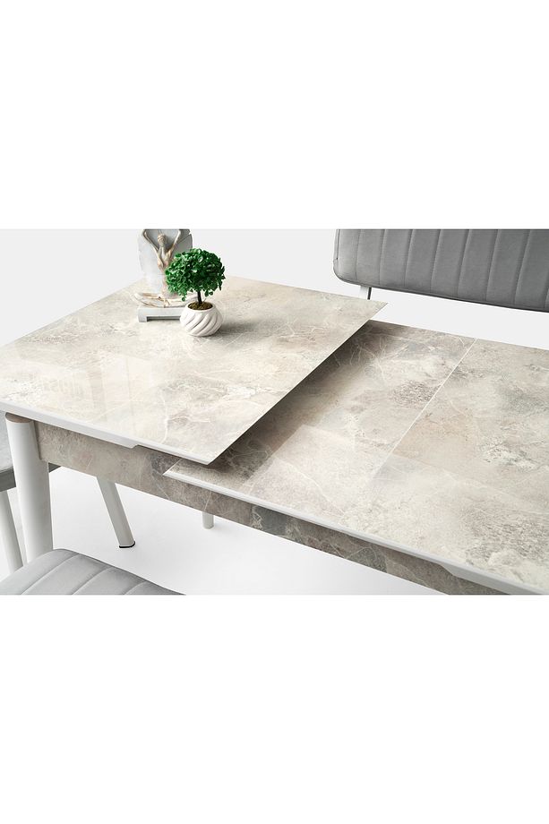 Kelebek Tekno Rambla Desen Highgloss Açılır 120X70 Masa (Açılımış Ölçüsü 150X70) - 3