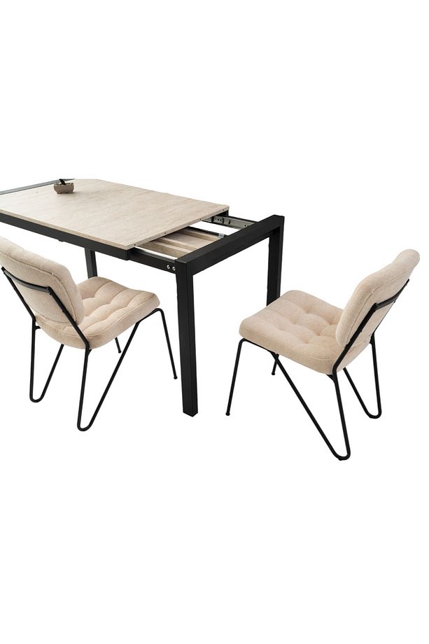 Tuğra Sidon Desen Ayaktan Açılır 80X70 Masa (Açılımış Ölçüsü 120X70) - 2