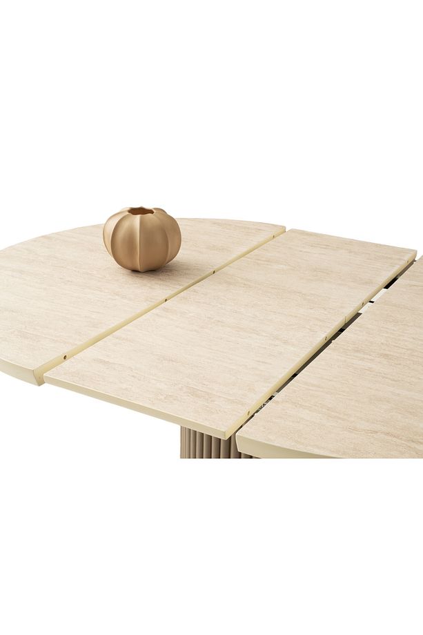 Hilton Kar Beyaz Renk Highgloss Açılır Ahşap Lora Ayak 100X100 Masa (Açılımış Ölçüsü 135X100) - 5