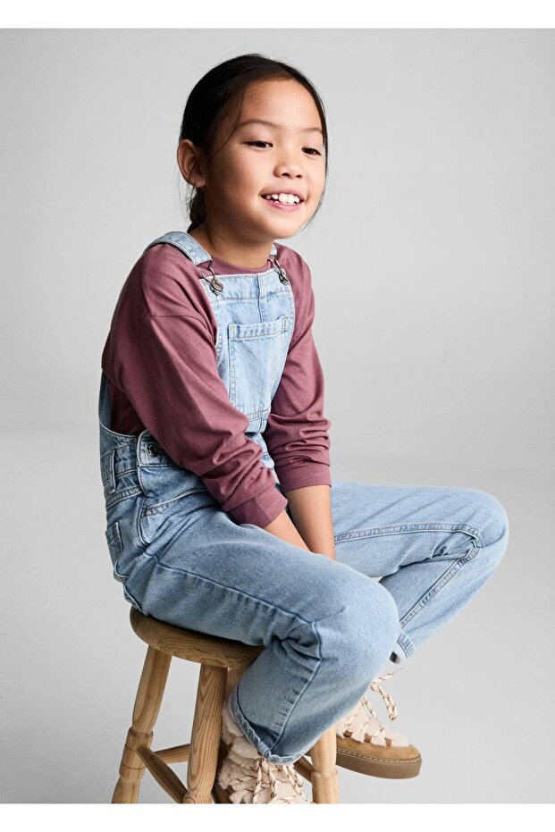 Uzun denim tulum - 6