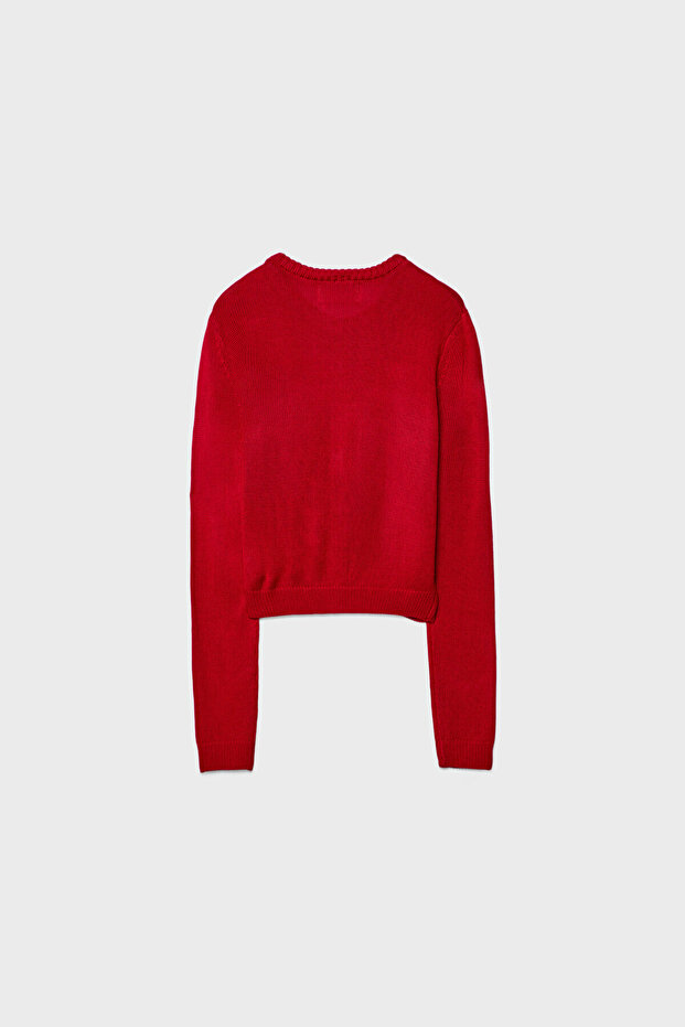 Düğmeli triko hırka - 6