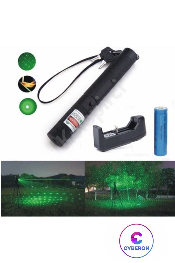 Yeşil Şarjlı Lazer Pointer - 10 Km Etkili Kamp Doğa Spor Lazeri green laser pointer - 5