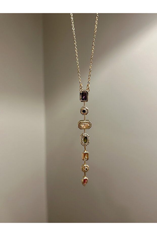 Renkli Taş Kolye - 1