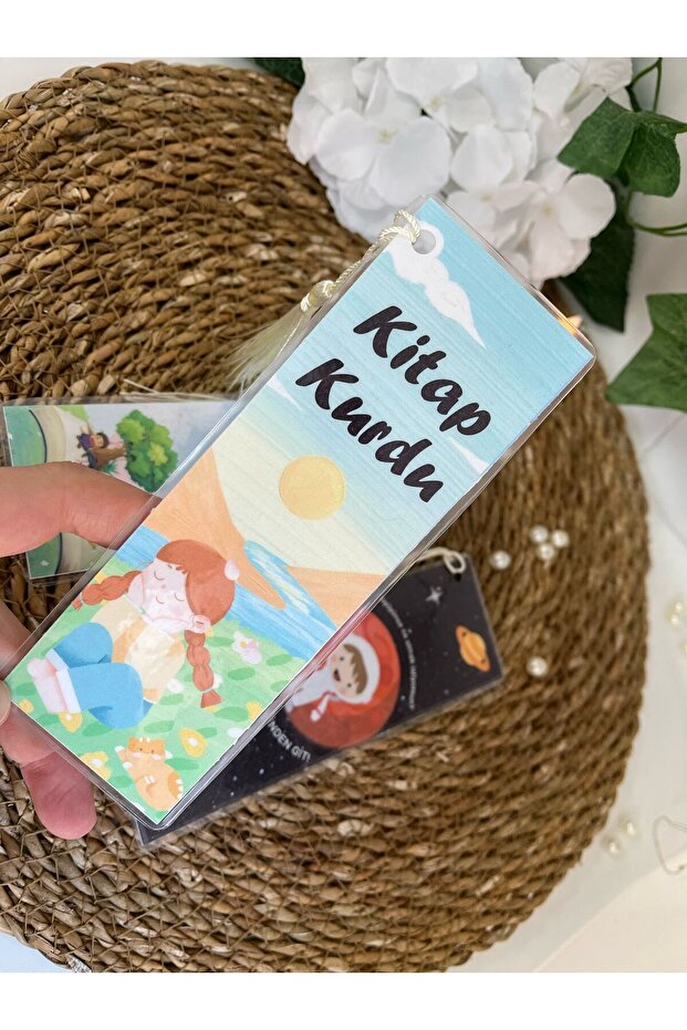 3 قطع من علامات الكتب على شكل دودة الكتب - 4