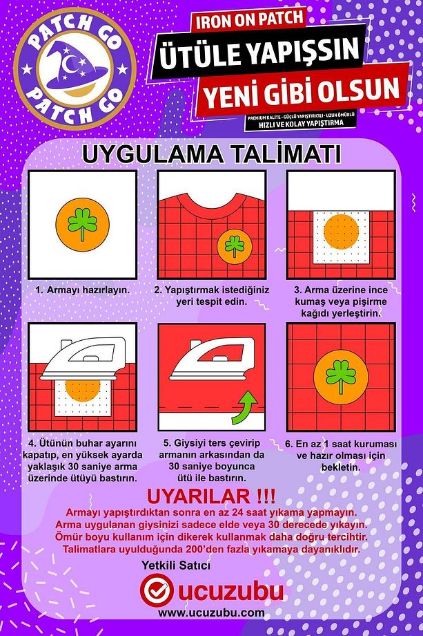 Ütü ile Yapışan Arma, NASA Set (5 Adet), Ütüyle Yapışan Nakış Dokuma Yama Patch - 2