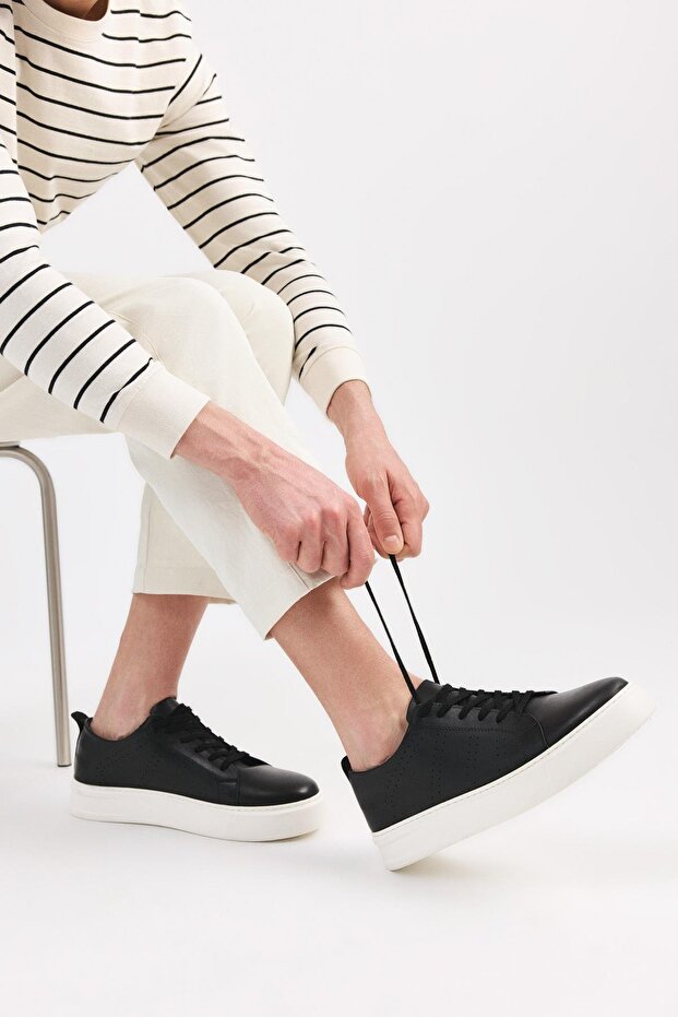Black men's casual shoes 02ayy 308480 A100