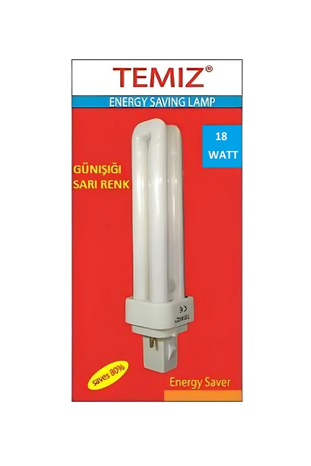 Dulux D 18/840 2p Plc Ampul 2700K GÜN IŞIĞI - SARI Spot Lamba - 1