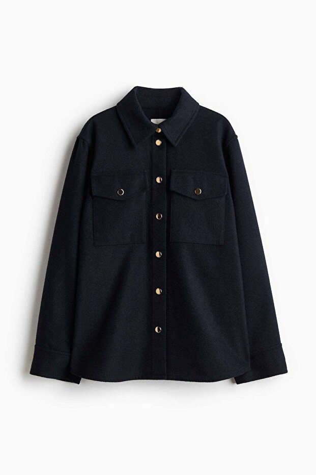 Oversized shacket