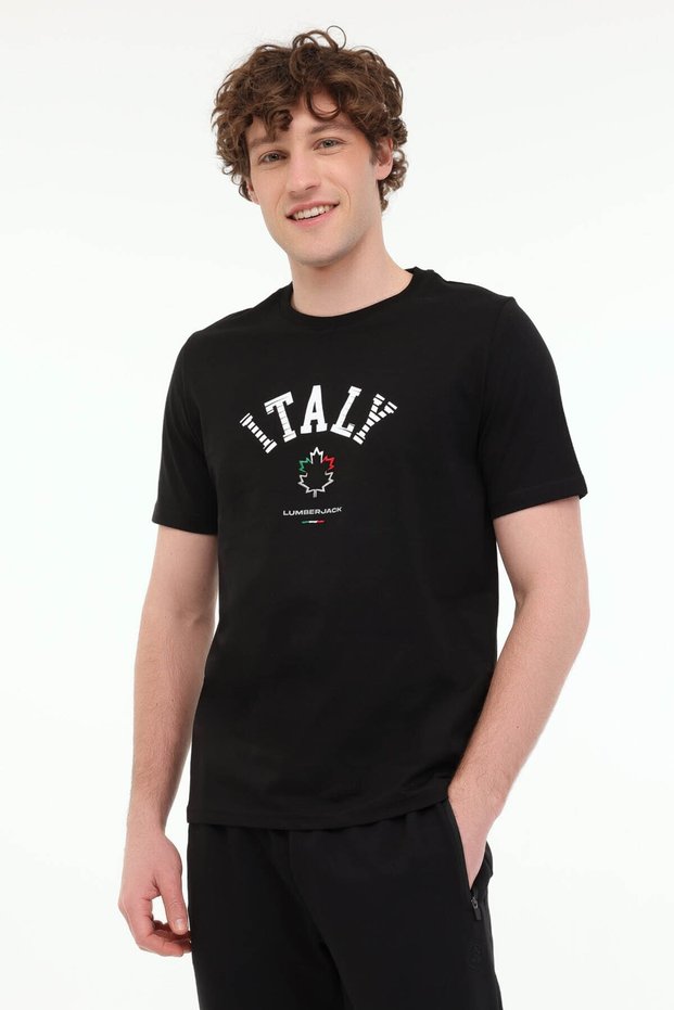 Ml Renato 11Itl1030 5Fx Black Men's T-Shirt A101940308 T-Shirt