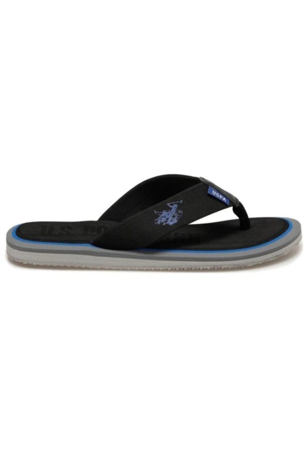 Vitus Black Comfortable Sole Men's Flip Flops Slippers