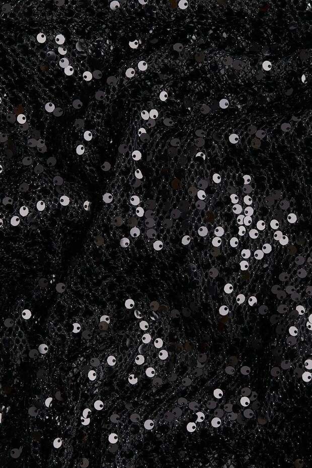 Long sequined net dress