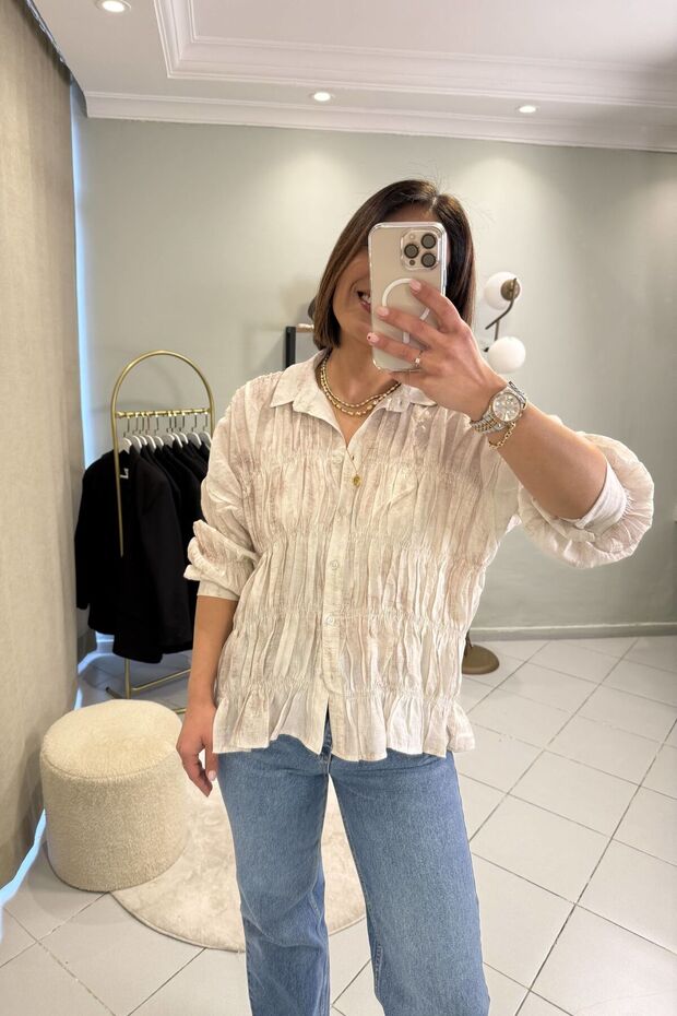 Gipeli Massi Gömlek Ekru - 1