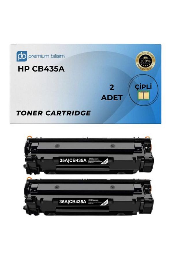 CB435A Muadil 2 Adet - Laserjet P1002 P1003 P1004 P1005 P1006 P1009 P1102 P1102w - 1