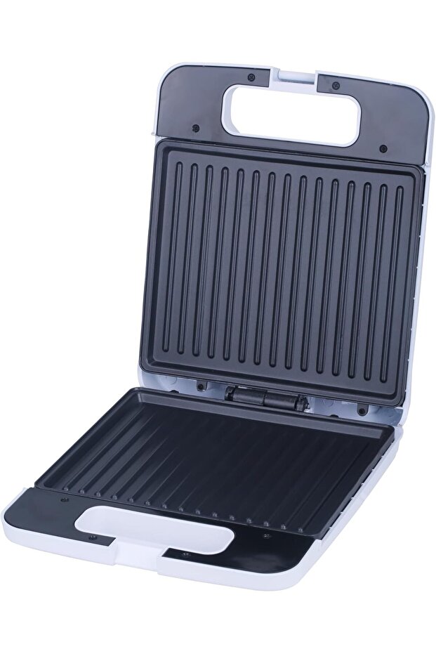 SGT-842 4-Slice Grill Maker, White, Non-Stick Plate, Light Indicator, Handle Locking System - 2