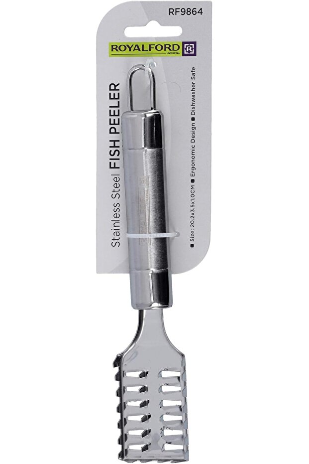 Fish Knife Scraper - Stainless Steel Saw-Tooth, Ergonomic Handle, Easy Scale Removal.